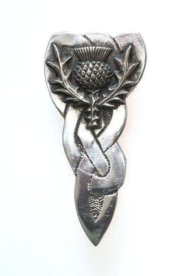 Large Thistle Design Kilt Pin