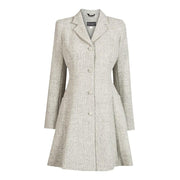 Women's Harris Tweed Coat - Light Grey Zoe