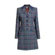 Women's Harris Tweed Jacket - Lily - Grey/Red/Blue Check