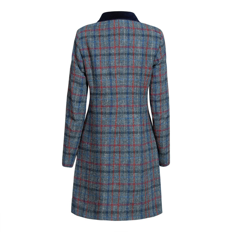 Women's Harris Tweed Jacket - Lily - Grey/Red/Blue Check