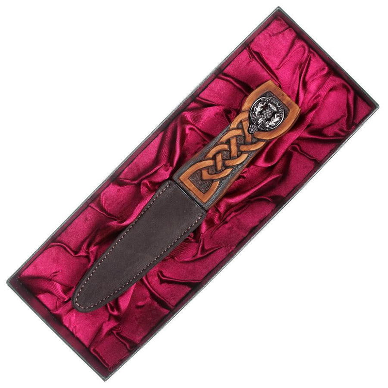 Wood Effect Clan Crest Sgian Dubh - Made to Order