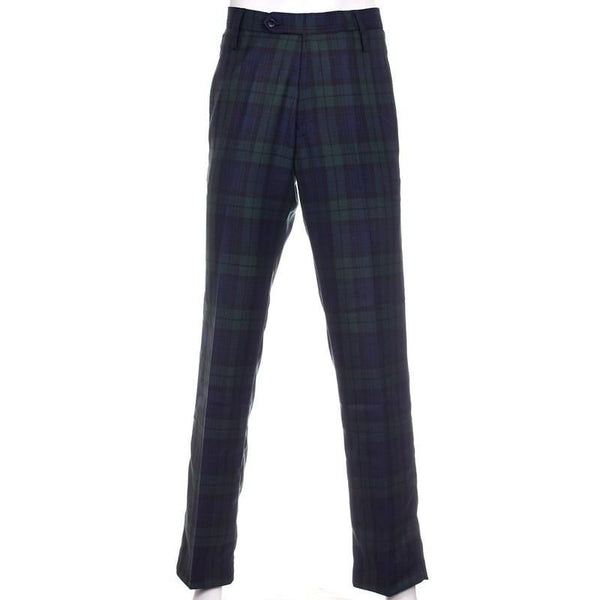 Instock Polyviscose Tartan Trousers - Black Watch