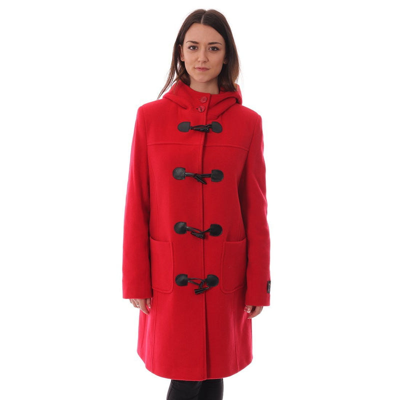 Women's Cashmere Duffle Coat in Red