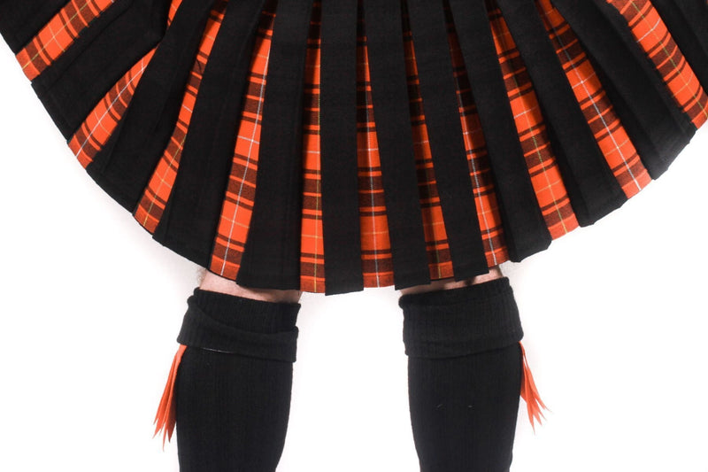 Men's Kilt - 100% Wool, 16oz, 8 Yard  - Black Isle Contrast Kilt - Made to Order