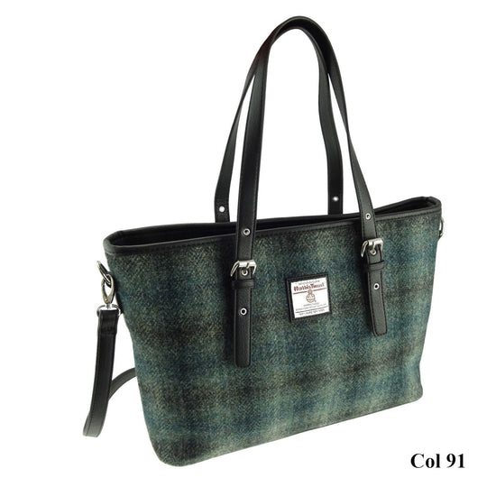 Harris Tweed Large Spey Tote Bag with Shoulder Straps - 7 Colours