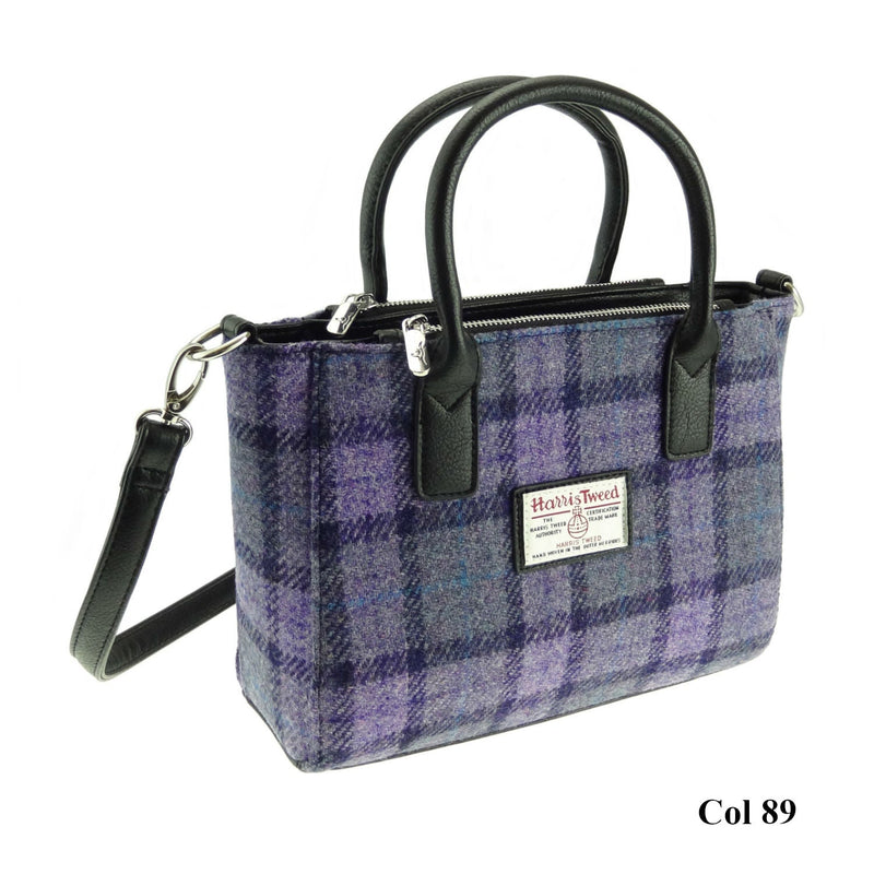 Tweed 70S Handbag/Vintage Purple Green Purse Day Bags Women's