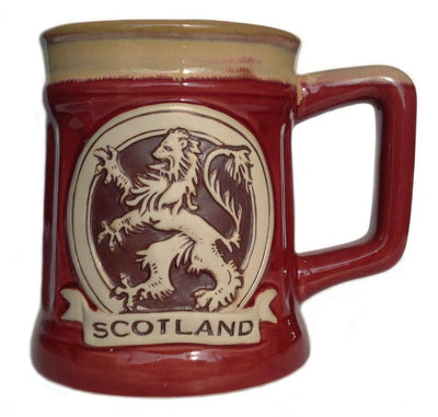 Stoneware Mug with Lion Rampant - 3 Colours