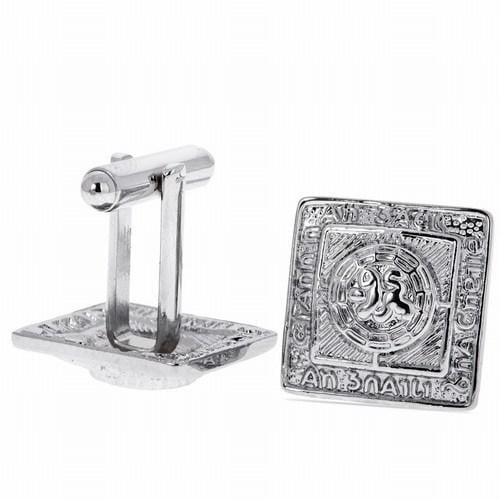 Prince Charlie Button Style Cufflinks - Chrome Finish