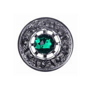 Thistle Stone Plaid Brooch - Chrome Finish - 4 Colours