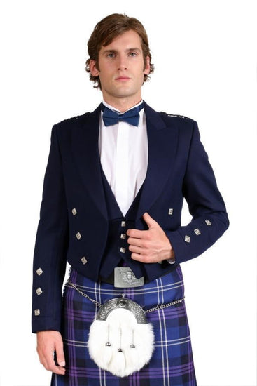 Navy Prince Charlie and 3 Button Vest - Made to Order