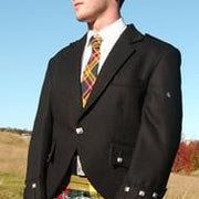 Argyle Jacket Black Barathea - Imported