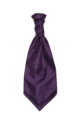 Polyester Shantung Ruche Tie - Purple