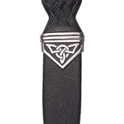 Polished Pewter Celtic Sgian Dubh with Stone Hilt