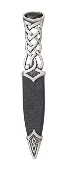 Pewter Tay Sgian Dubh with Stone Hilt, Antique Finish