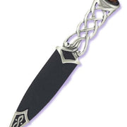 Pewter Tay Sgian Dubh with Stone Hilt, Chrome Finish