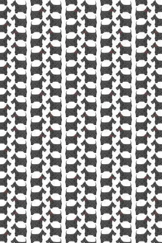 Scottie Dog Repeat Tea Towel