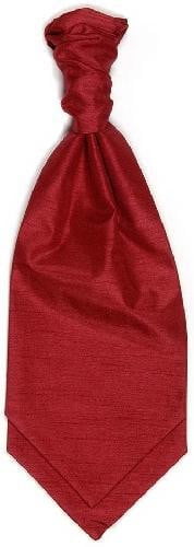 Polyester Shantung Ruche Tie - Wine Red