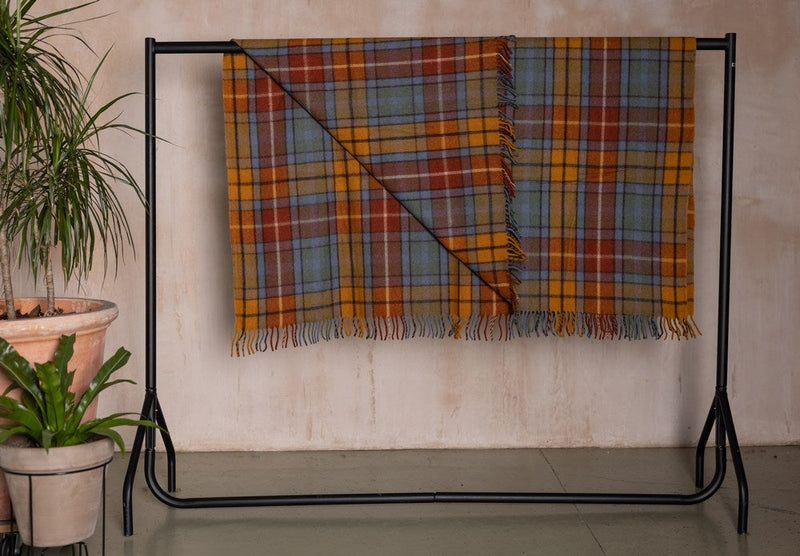Scottish Tartan Antique Buchannan throw blanket rug